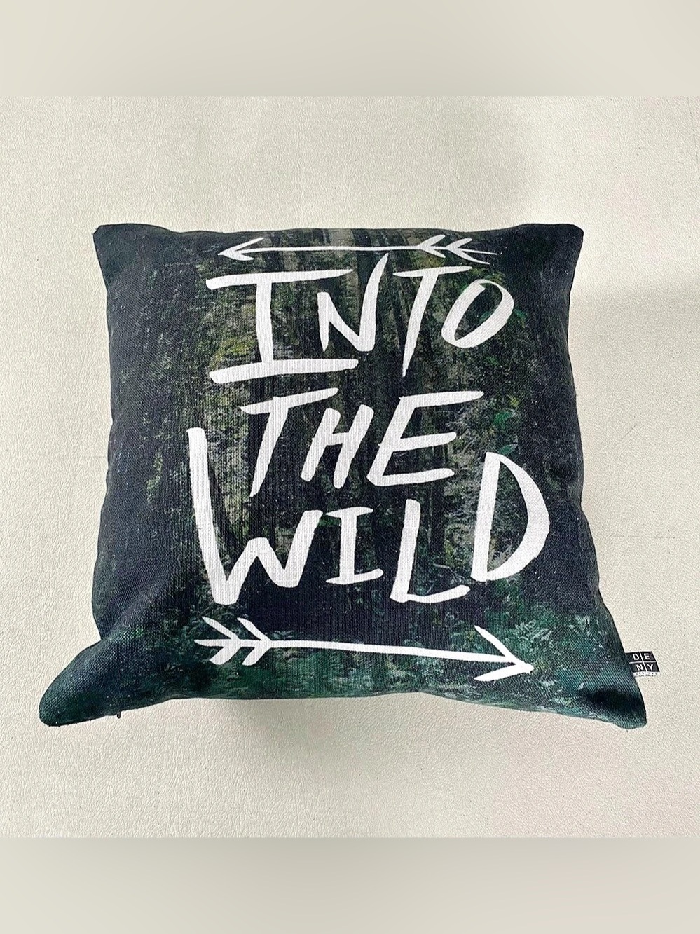 DenY Designs Into The Wild Throw Pillow Black & Green Accent Pillow